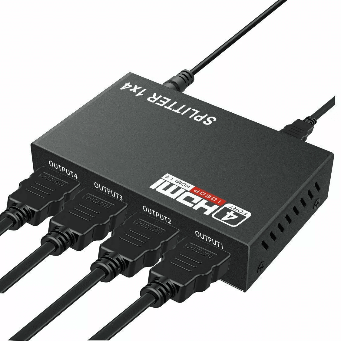 4 Port HDMI 4K Hub Multi Splitter  Amplifier 1 In 4 Out  Supports 3D HD 1080P For HDTV Monitor PS3  8