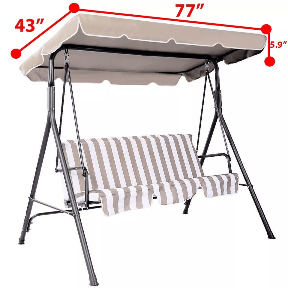 Waterproof Patio Swing Canopy Replacement Outdoor Garden Porch Seat Top Cover With UV Resistant Sca 1