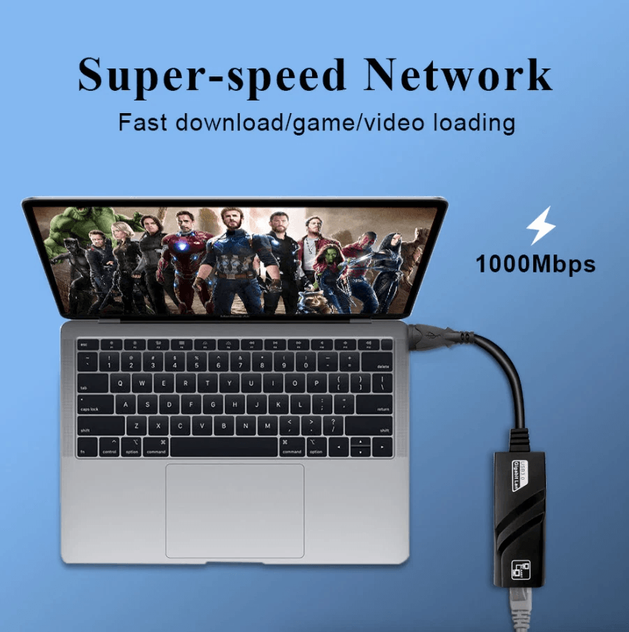 USB 30 Gigabit Ethernet LAN RJ45 1000Mbps Network Adapter For Windows PC Mac Chromebook Linux 1