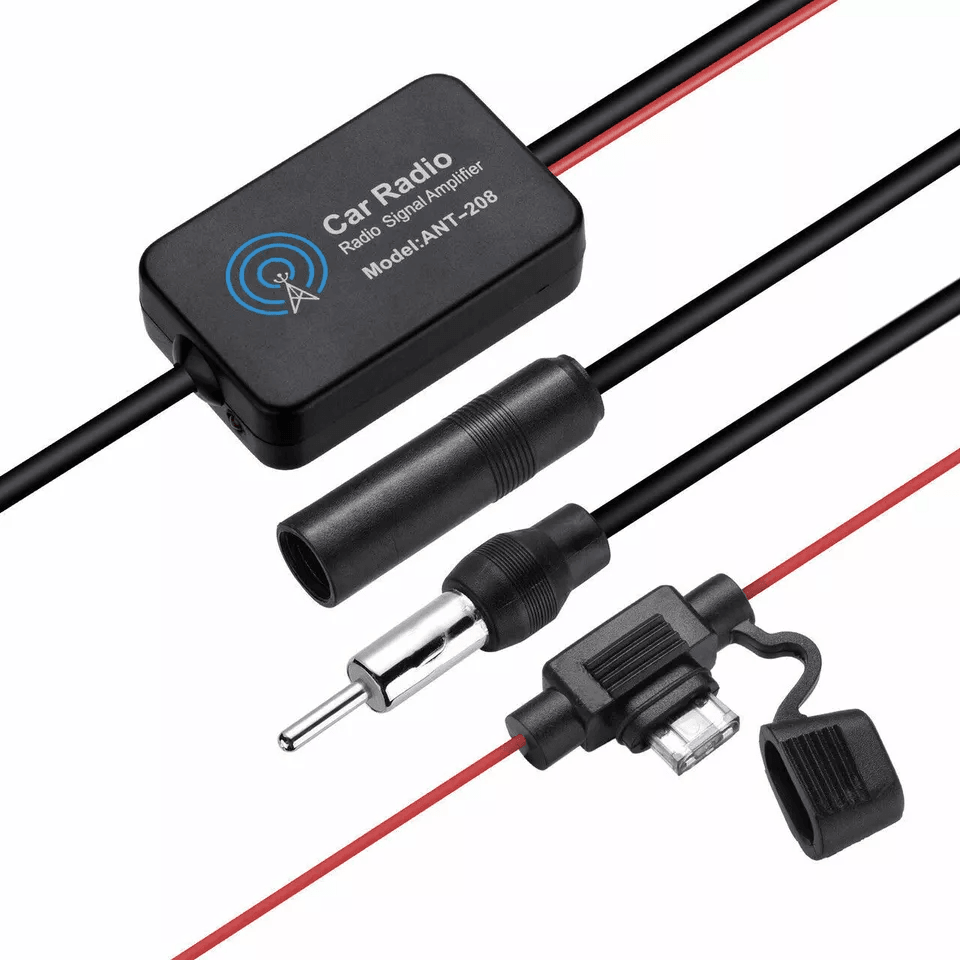 Car FMAM Radio Antenna Signal Booster Amp Aerial Amplifier For Auto Stereo 2