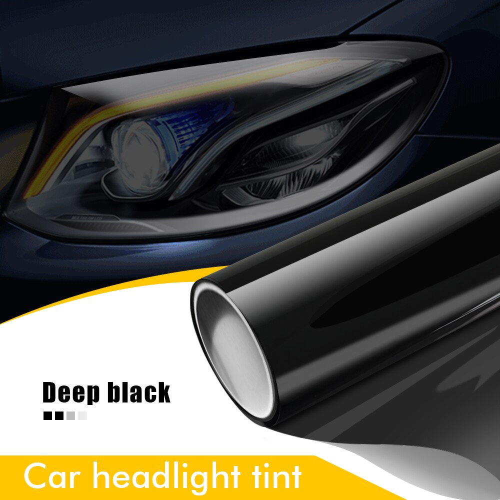 Smoke Headlight Tint Vinyl Film – Waterproof PVC Car Sticker – DIY Fog Light Cover for Cars