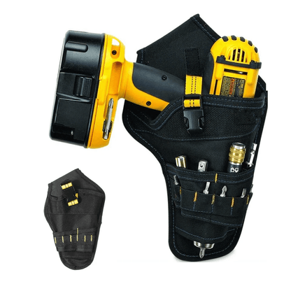 Drill Holster Tool Belt Pouch With Bit Holder Heavy Duty Hanging Waist Bag For Cordless Drill  Tool 1