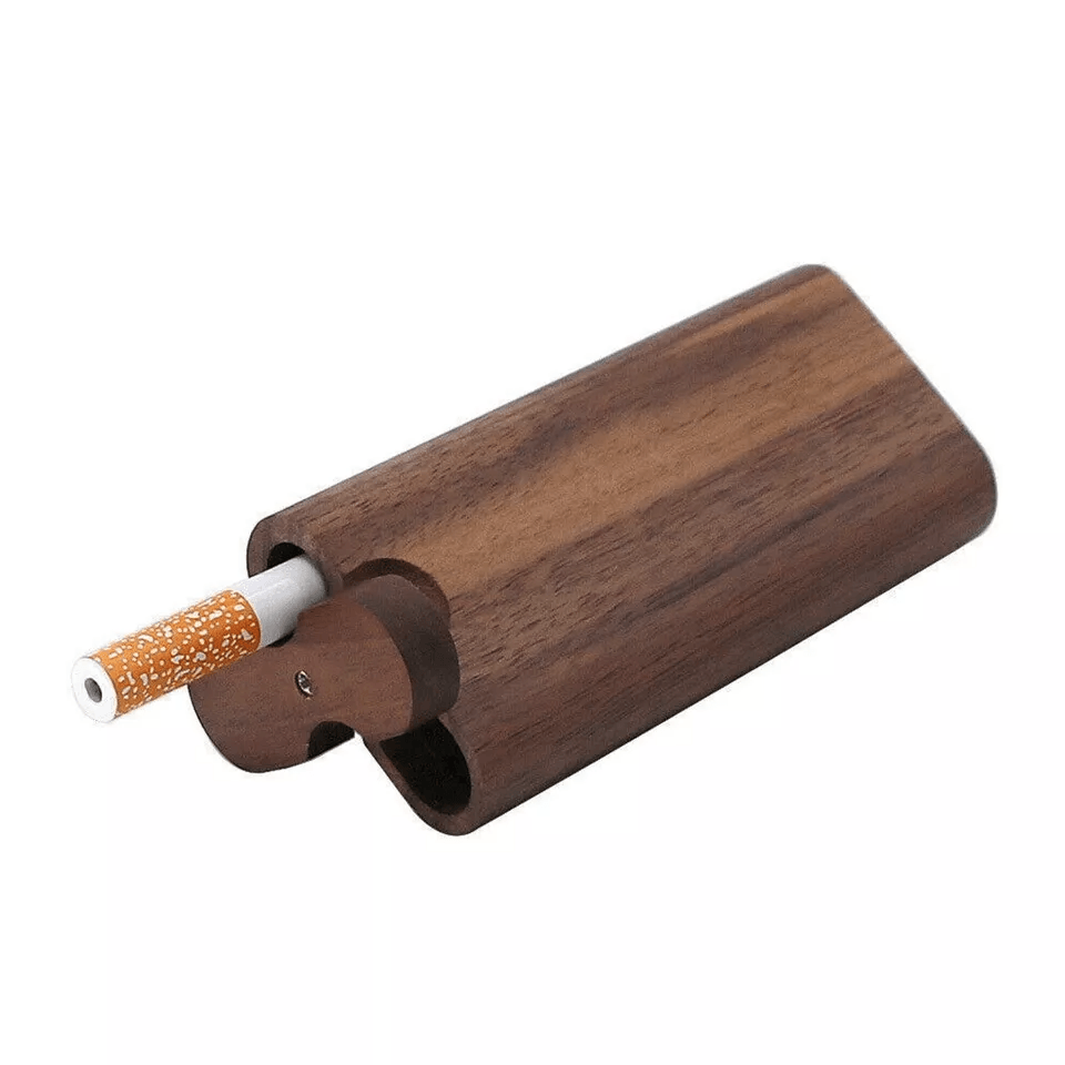 Premium Wooden Dugout Pipe With Self Cleaning Metal Bat Poker Smoking Pipe One Hitter Kit For Discr 4