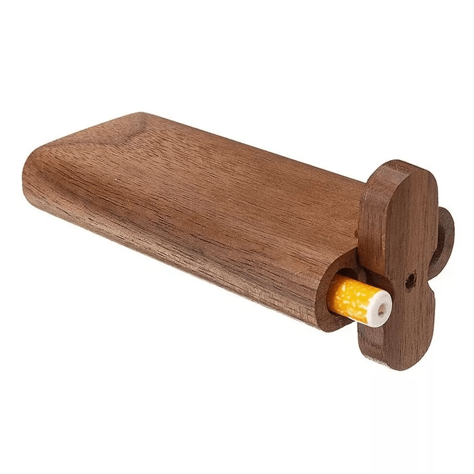 Premium Wooden Dugout Pipe With Self Cleaning Metal Bat Poker Smoking Pipe One Hitter Kit For Discr 12