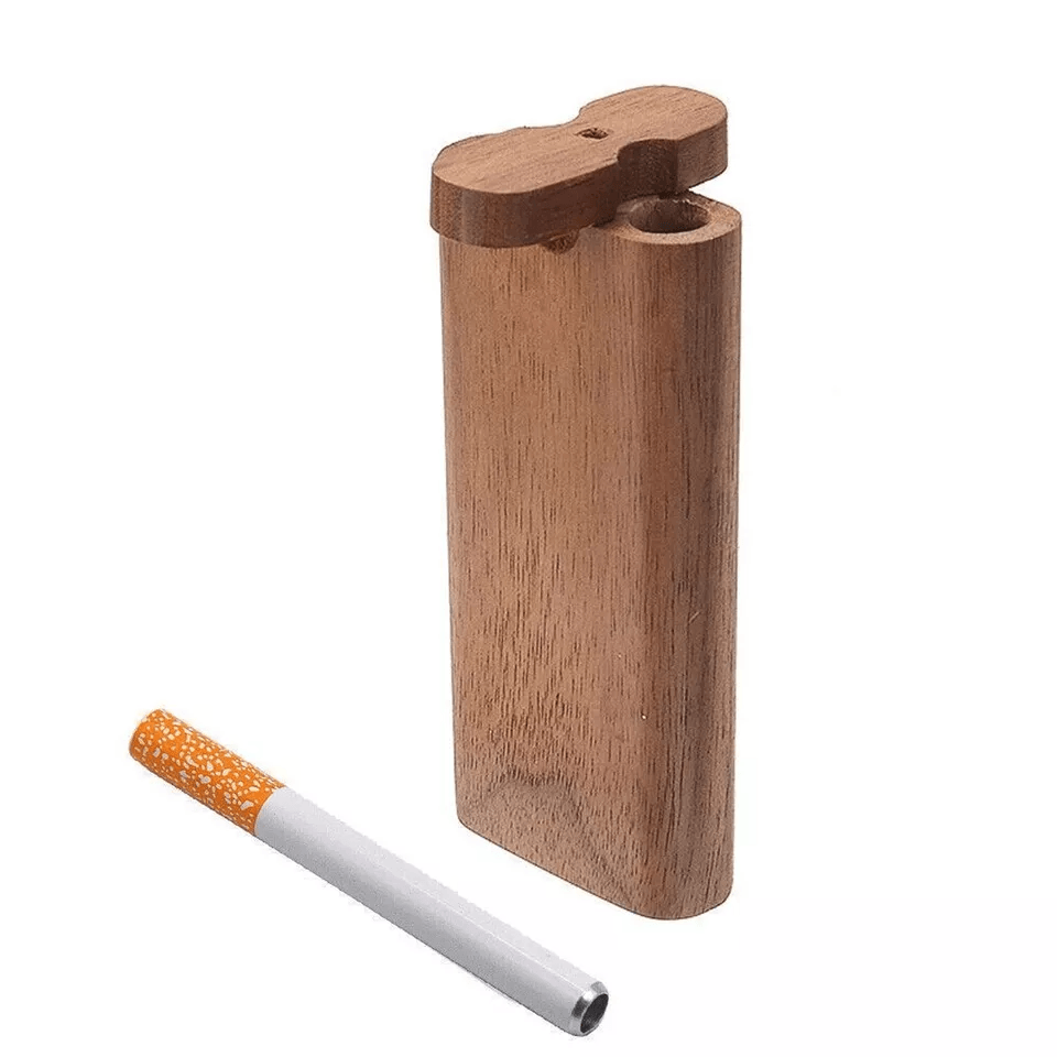 Premium Wooden Dugout Pipe With Self Cleaning Metal Bat Poker Smoking Pipe One Hitter Kit For Discr 14