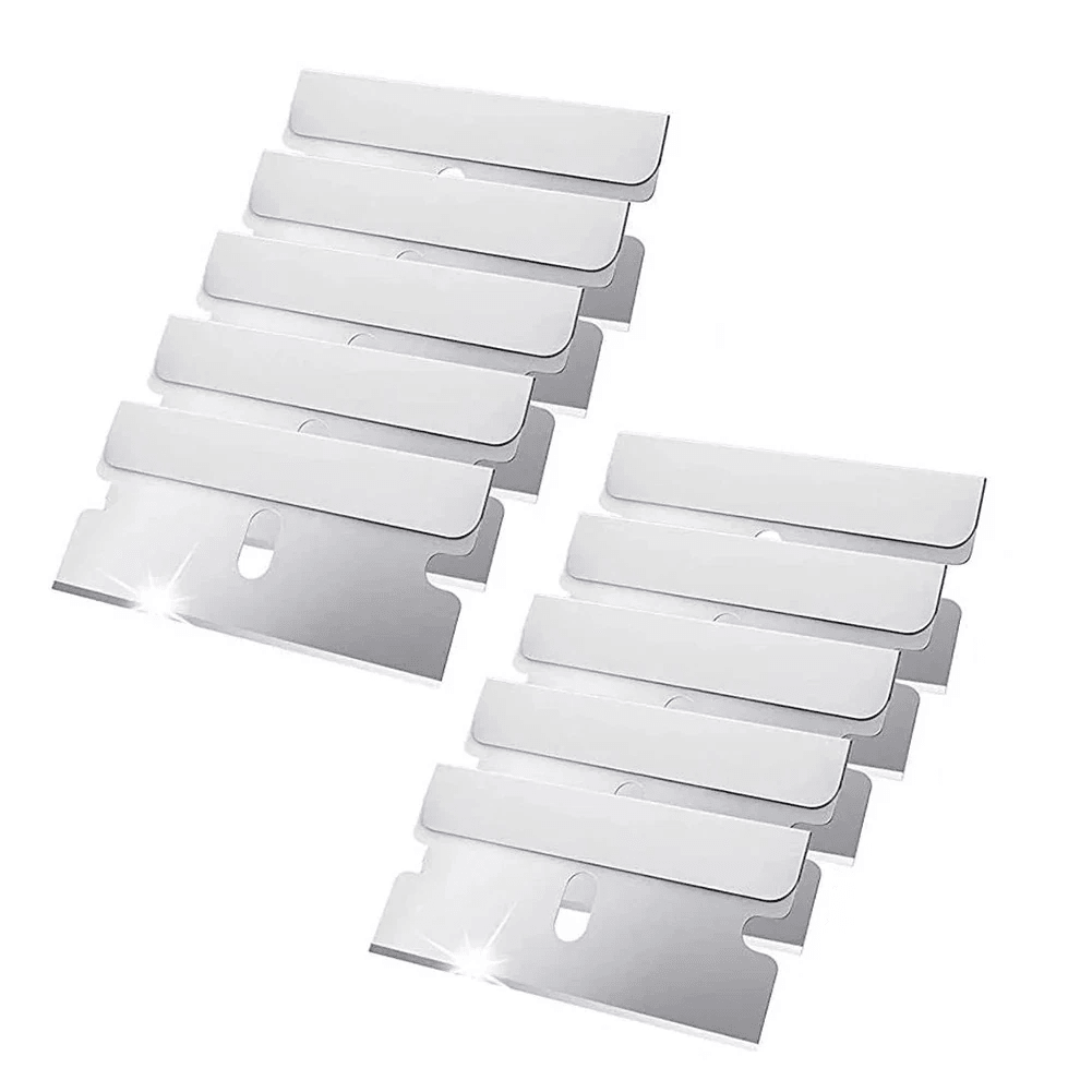 100 PCS Razor Blades Single Edge Extra Sharp High Carbon Steel Safety Scraper Blades For Box Cutter 1