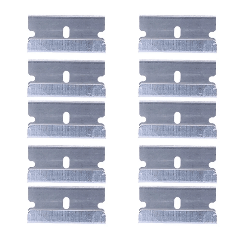 100 PCS Razor Blades Single Edge Extra Sharp High Carbon Steel Safety Scraper Blades For Box Cutter 2