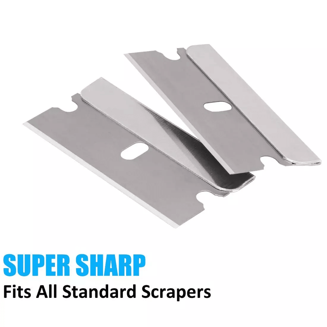 100 PCS Razor Blades Single Edge Extra Sharp High Carbon Steel Safety Scraper Blades For Box Cutter 6