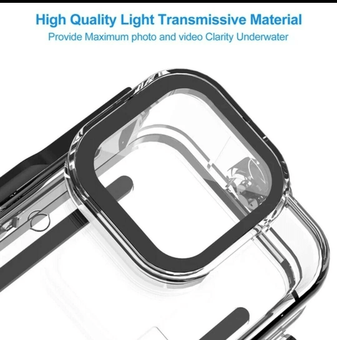 For GoPro Hero 11 10 9 Black Waterproof Housing Case 60M Diving Protective Underwater Shell Cover M 2