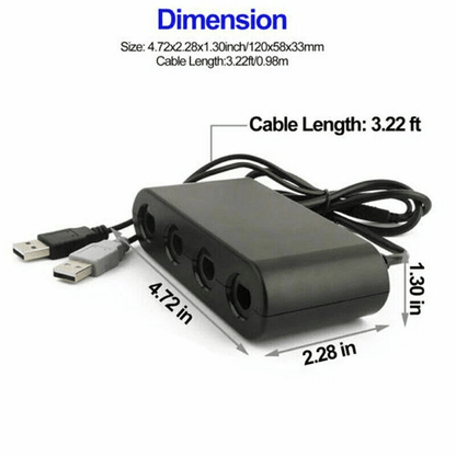 GameCube Controller Adapter For Nintendo Switch Wii U  PC With Turbo Function 4