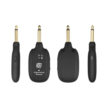 UHF Guitar Wireless System Transmitter And Receiver With Builtin Rechargeable Battery Long Range Pr 6