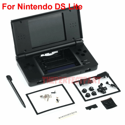 Full Replacement Housing Shell Screen Lens Kit For Nintendo DS Lite NDSL Console  Black Repair Case 5