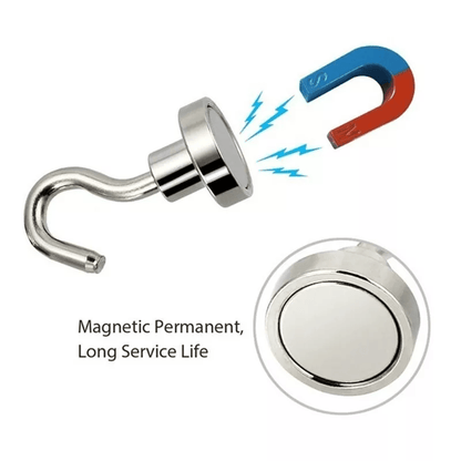 Strong Magnetic Hook Hangers N52 Neodymium Dia Clamping Magnets For Storage Organizing  Hanging 2