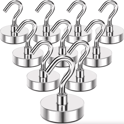 Strong Magnetic Hook Hangers N52 Neodymium Dia Clamping Magnets for Storage, Organizing & Hanging