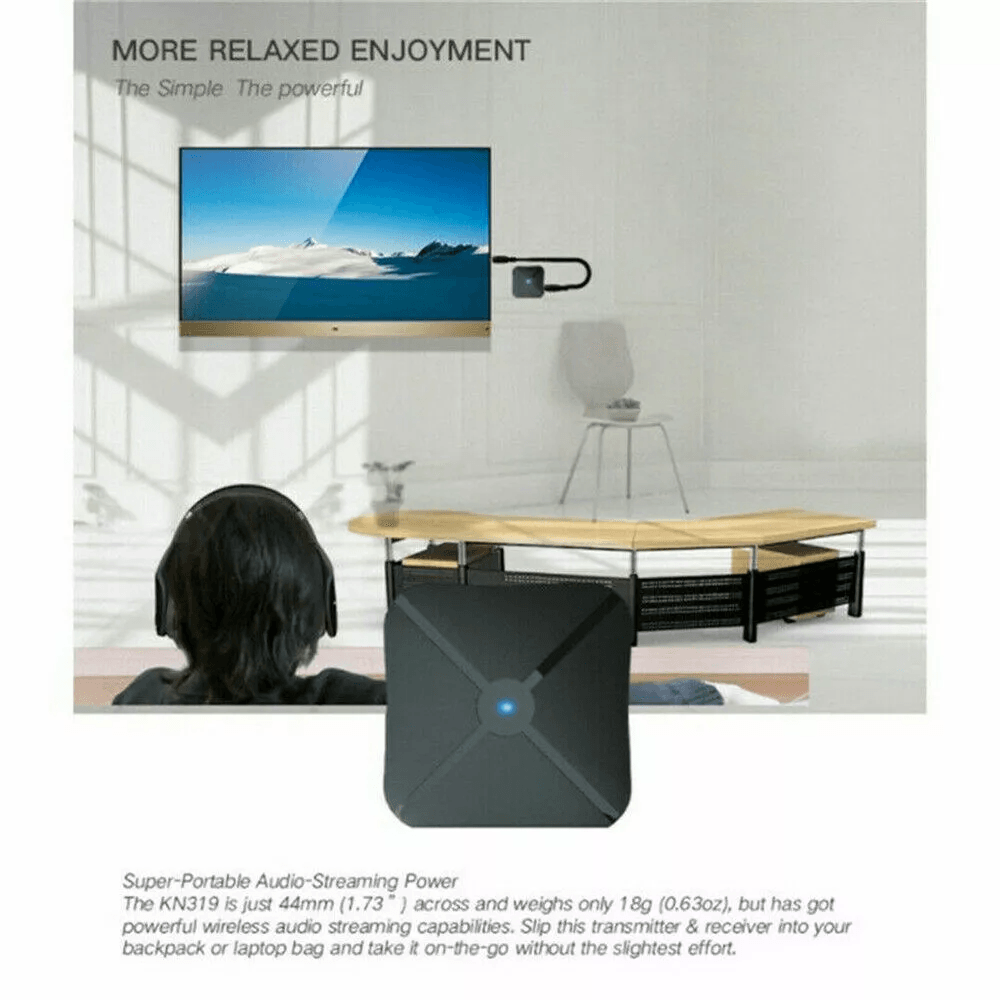 2in1 Bluetooth Transmitter Receiver Wireless Adapter For TV Home Stereo Car Speaker Audio Dongle Wi 1