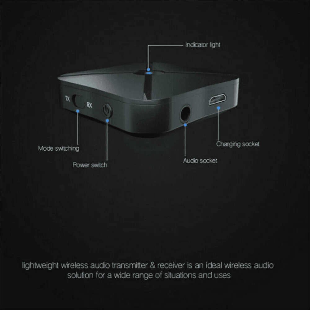 2in1 Bluetooth Transmitter Receiver Wireless Adapter For TV Home Stereo Car Speaker Audio Dongle Wi 4