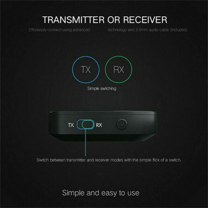 2in1 Bluetooth Transmitter Receiver Wireless Adapter For TV Home Stereo Car Speaker Audio Dongle Wi 5