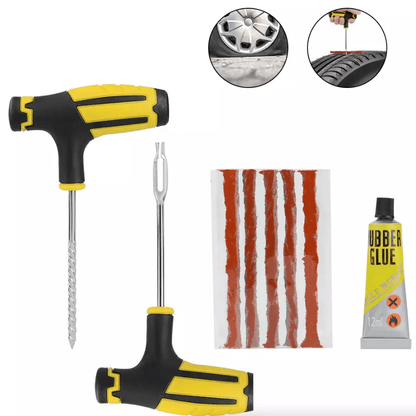 Tire Repair Kit Heavy Duty DIY Flat Tire Plug Patch Set For Car Truck Motorcycle SUV ATV  Home Gara 11
