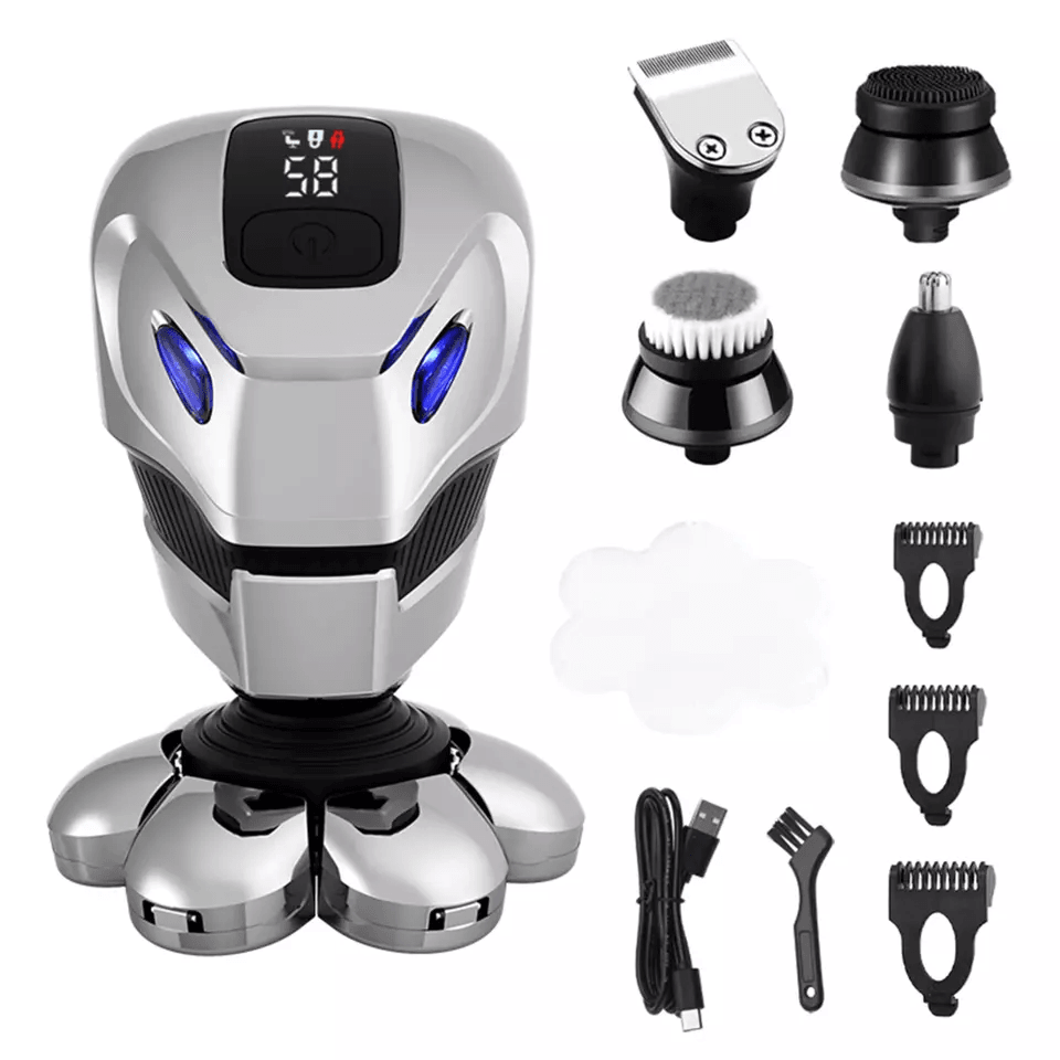 7D Cordless Shaver Hair Trimmer Electric Head Shaver For Men Wet  Dry Grooming 5