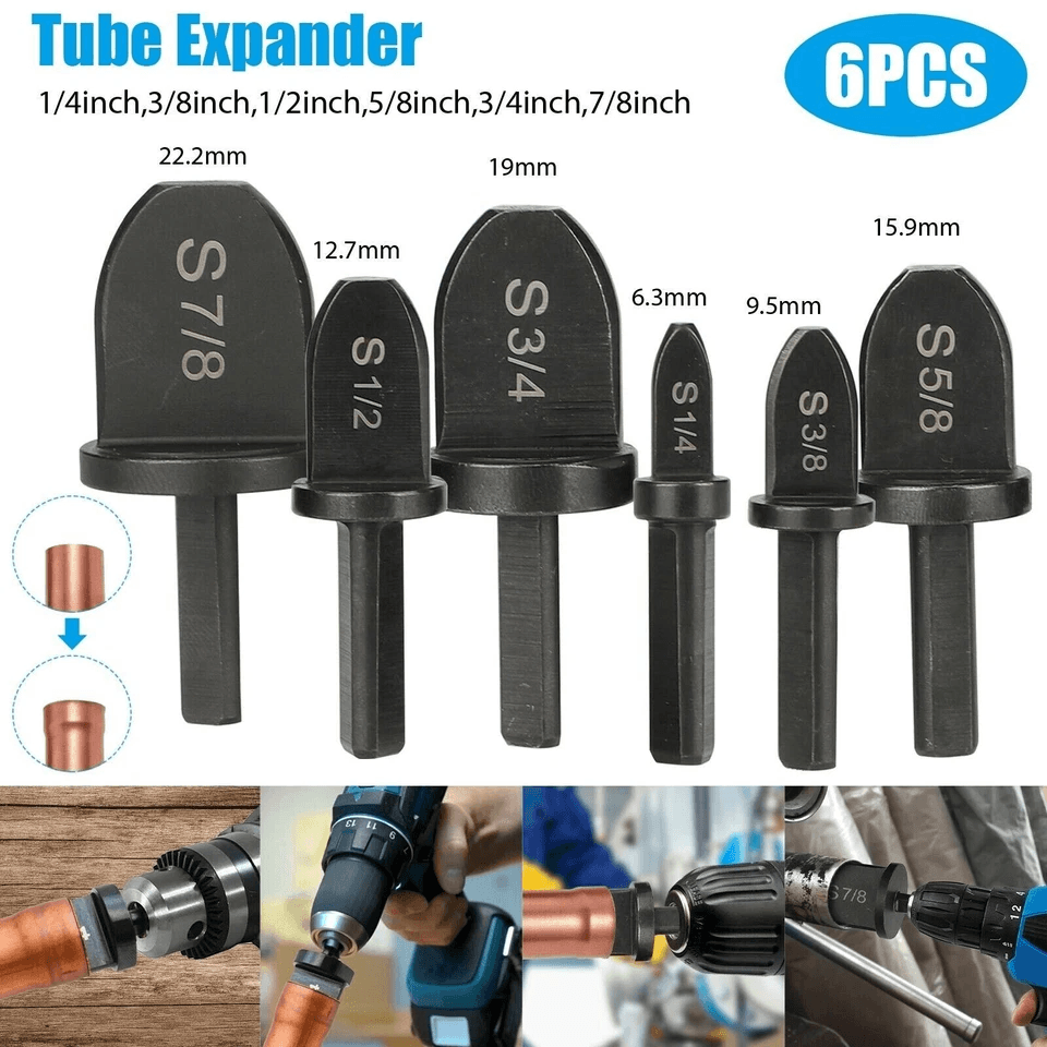 HVAC Flaring Tube Expander Kit Swaging Tool Drill Bit Set For Air Conditioner Copper Pipe Installat 4