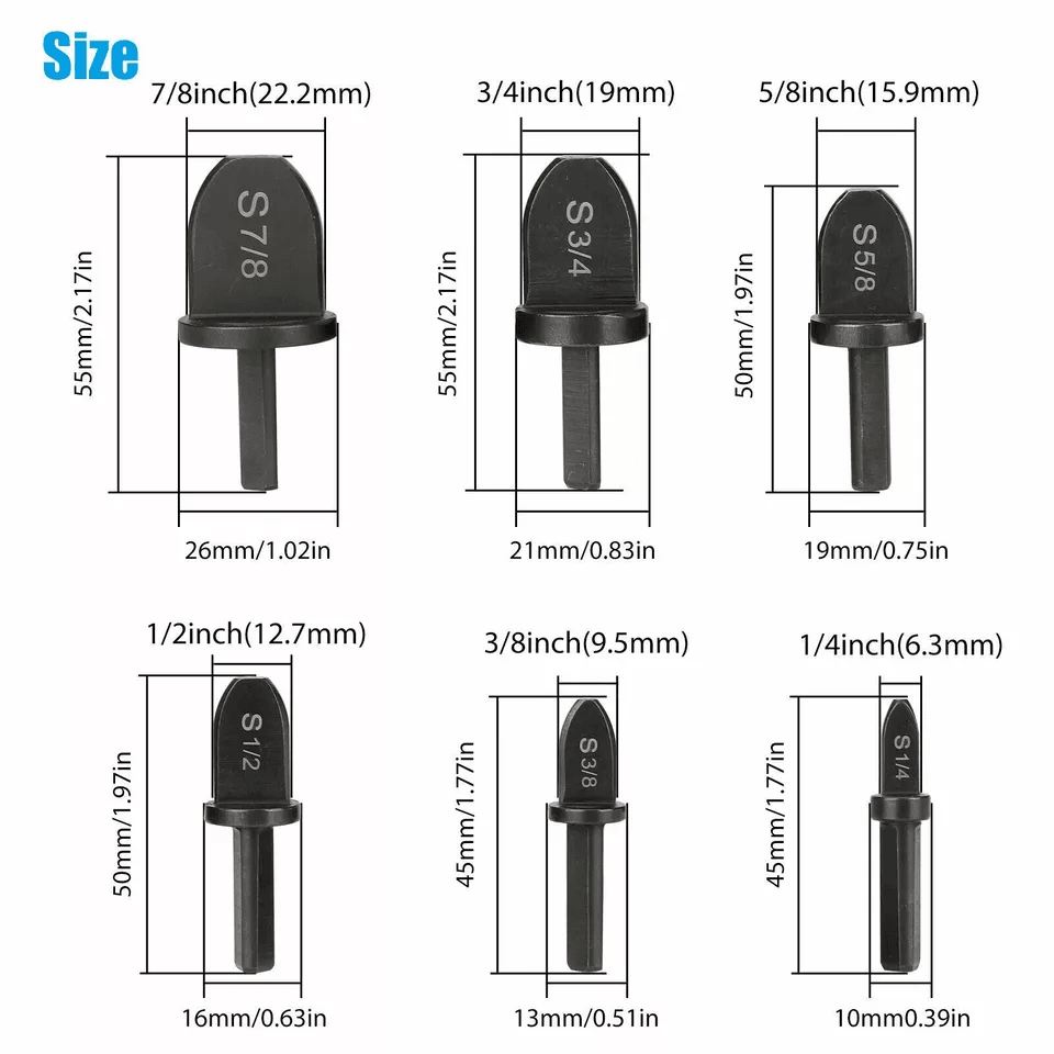 HVAC Flaring Tube Expander Kit Swaging Tool Drill Bit Set For Air Conditioner Copper Pipe Installat 8