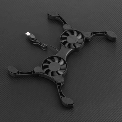 Foldable Slim Dual USB Cooling Fan Pad Quiet Cooler Stand For Laptop PC Notebook With Adjustable Sp 7
