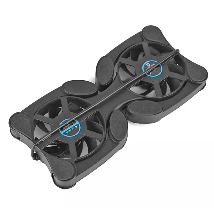 Foldable Slim Dual USB Cooling Fan Pad Quiet Cooler Stand For Laptop PC Notebook With Adjustable Sp 13