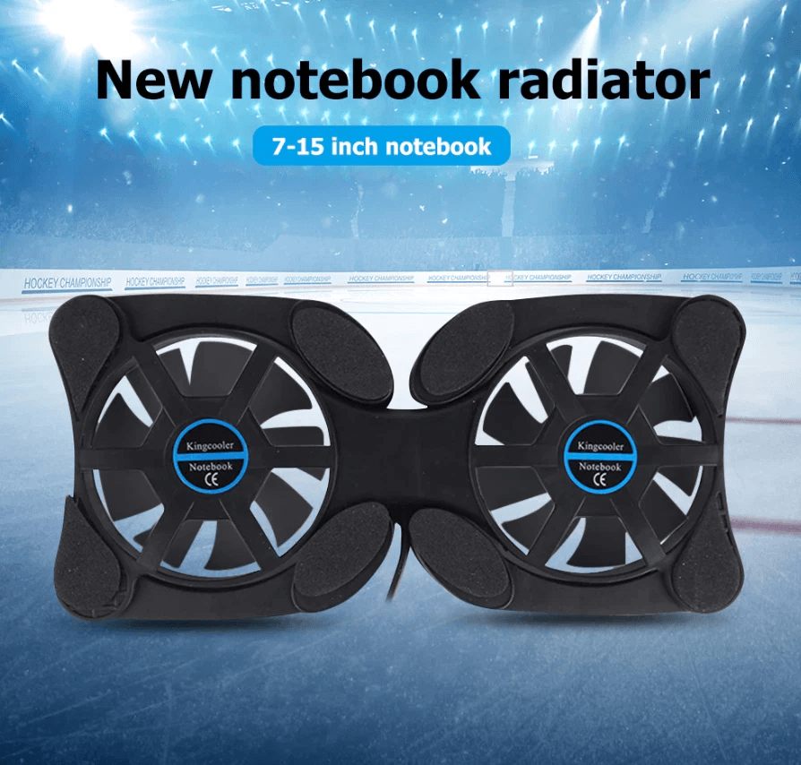 Foldable Slim Dual USB Cooling Fan Pad Quiet Cooler Stand For Laptop PC Notebook With Adjustable Sp 2
