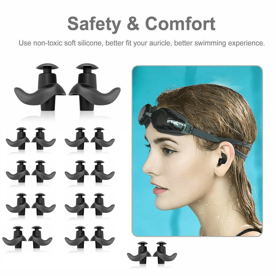 Soft Silicone Ear Plugs For Swimming Sleeping Anti Snore Reusable  Waterproof Earplugs For Noise Re 4
