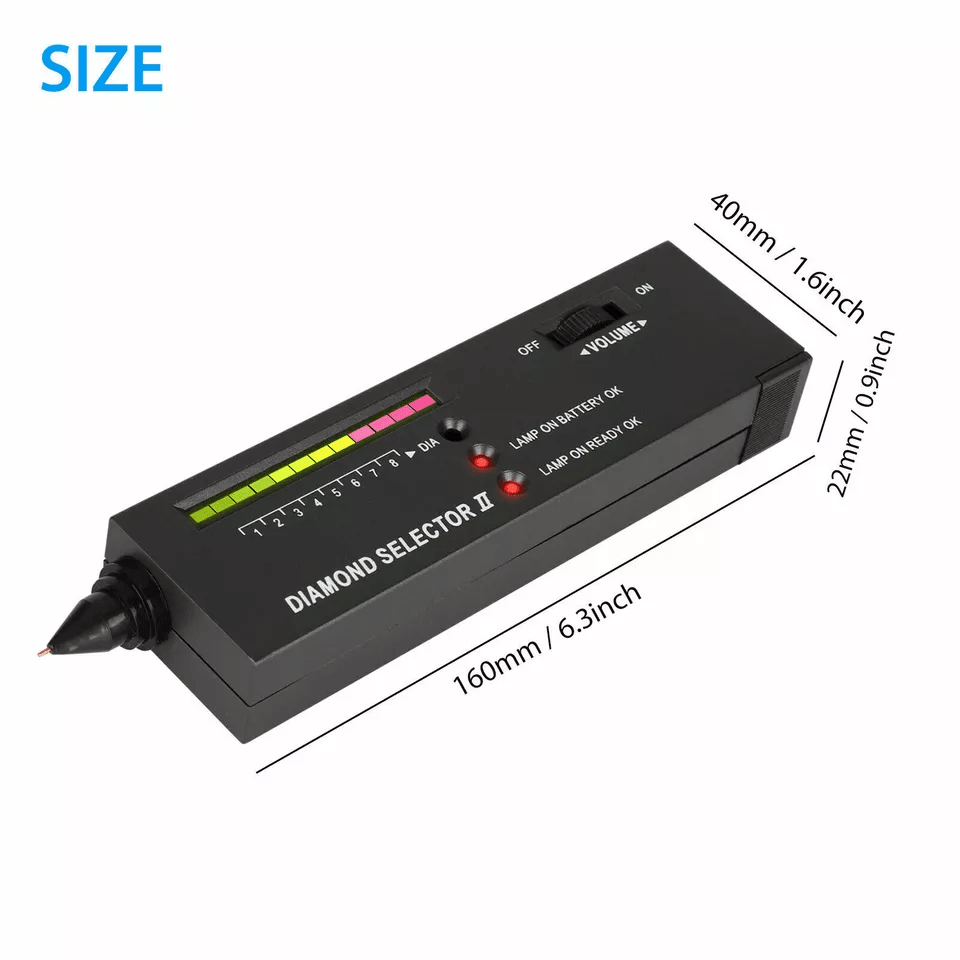 Professional Portable Diamond Tester Selector Illuminated Jewelry  Multi Gemstone Testing Tool Kit  8