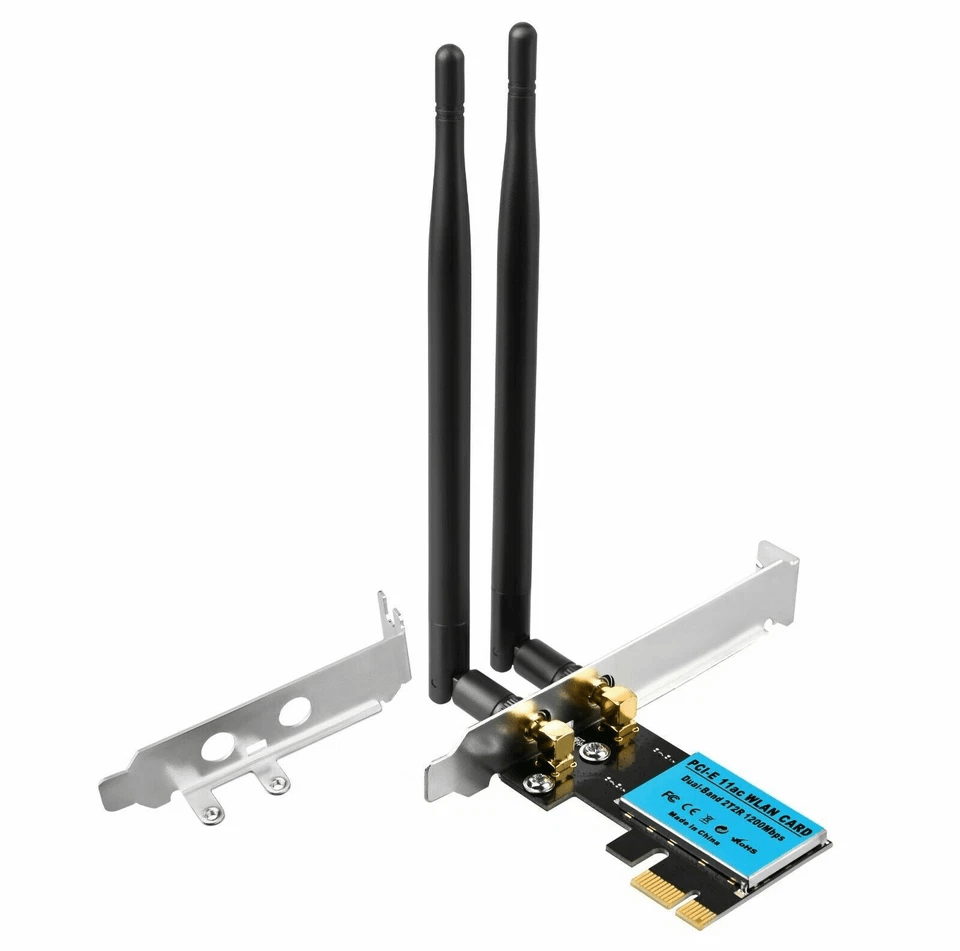 Dual Band PCIE Card WiFi Adapter HighSpeed Wireless PCIe Network Card For Desktop PC Low Profile Br 1