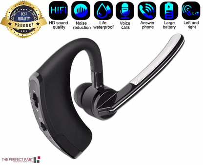 Wireless Bluetooth Headset with Noise Cancelling Mic, Ideal Earpiece for Truck Drivers, Call Centers & Hand-Free Calling