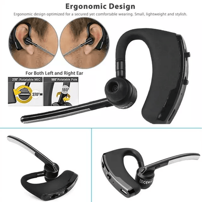 Wireless Bluetooth Headset With Noise Cancelling Mic Ideal Earpiece For Truck Drivers Call Centers  2