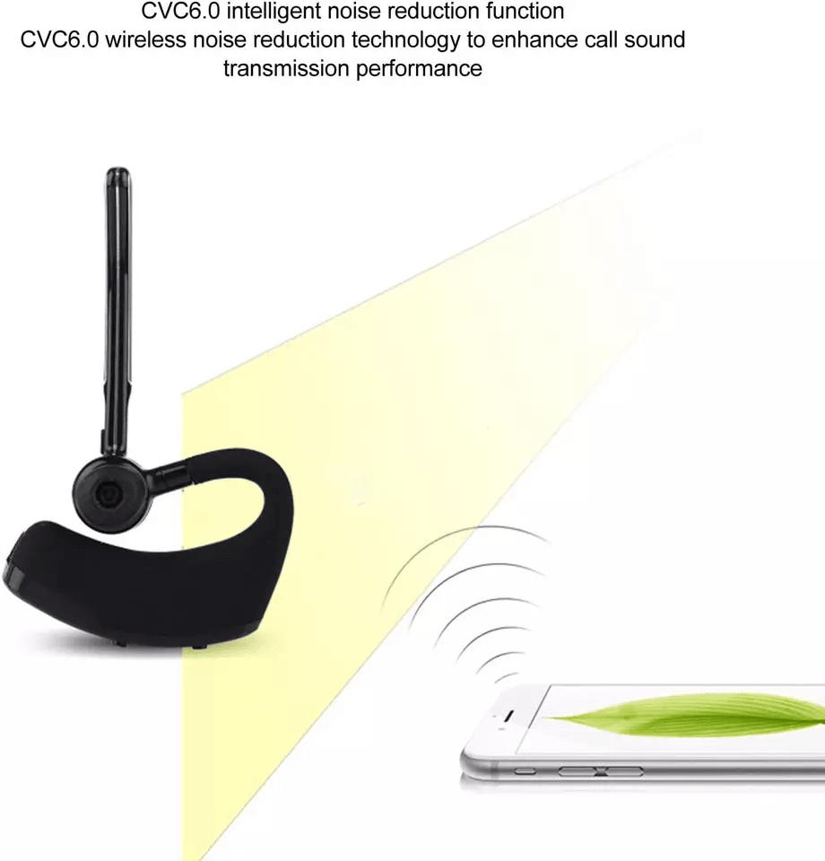 Wireless Bluetooth Headset With Noise Cancelling Mic Ideal Earpiece For Truck Drivers Call Centers  15