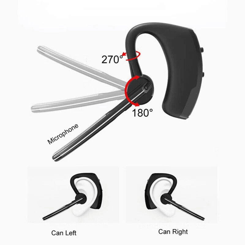 Wireless Bluetooth Headset With Noise Cancelling Mic Ideal Earpiece For Truck Drivers Call Centers  18