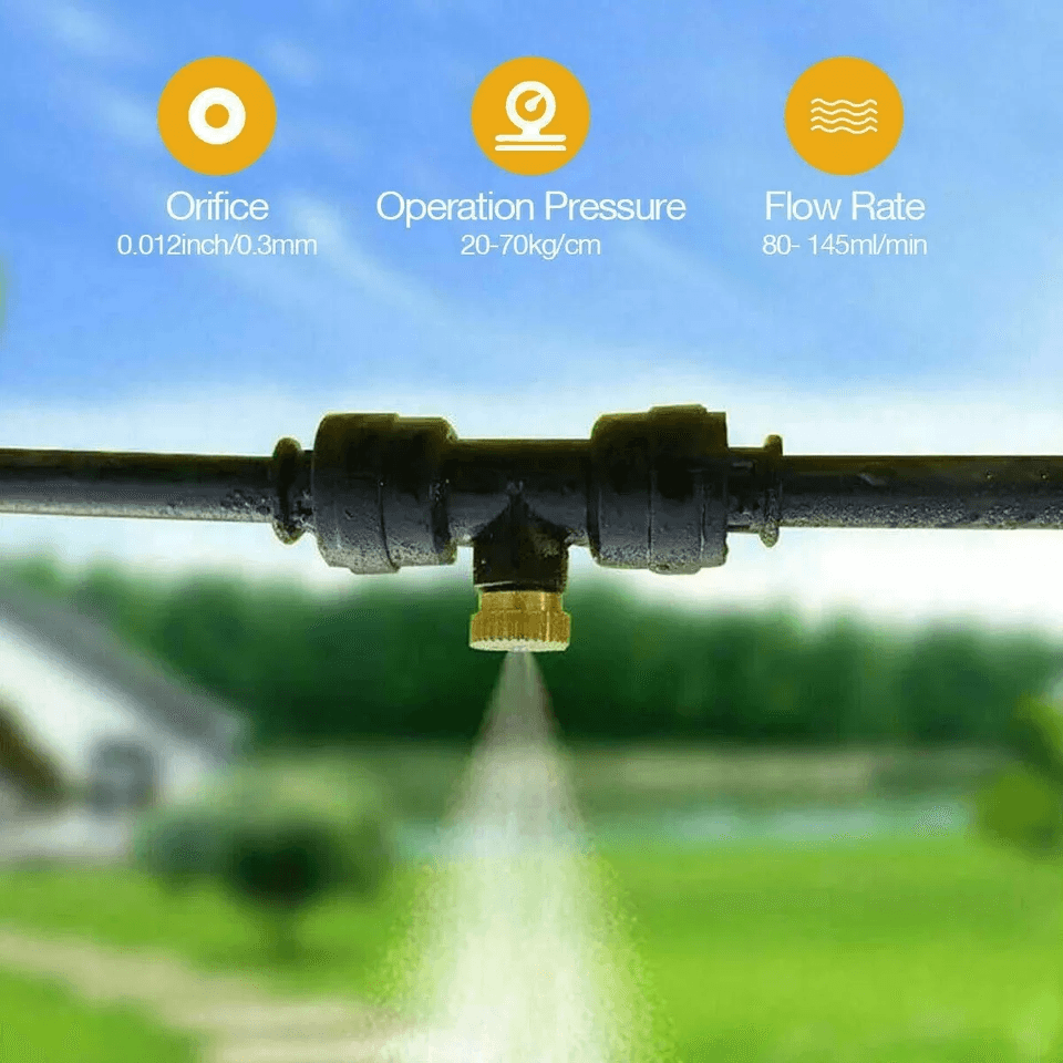 Brass Misting Nozzles For Mister Sprinkler Outdoor Cooling System Garden Patio Water Mist Sprayer K 2