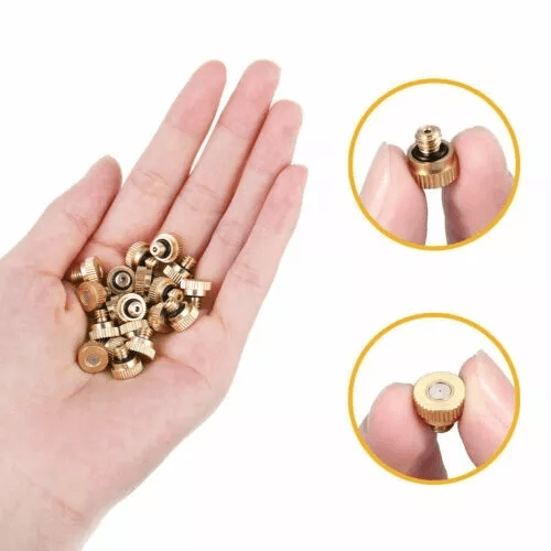 Brass Misting Nozzles For Mister Sprinkler Outdoor Cooling System Garden Patio Water Mist Sprayer K 7
