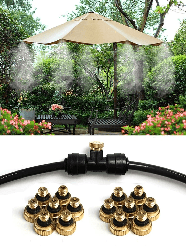 Brass Misting Nozzles For Mister Sprinkler Outdoor Cooling System Garden Patio Water Mist Sprayer K 4