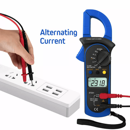 Digital Multimeter Tester AC DC Volt Ohm Amp Clamp Meter Auto Range Handheld With LCD Display  Carr 2