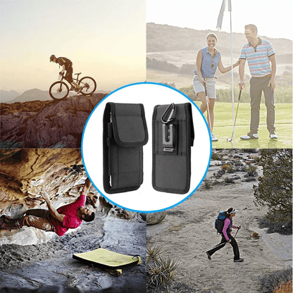 Durable Vertical Cell Phone Holster Pouch Wallet Case With Belt Clip Fits IPhone Samsung Outdoor Hi 1