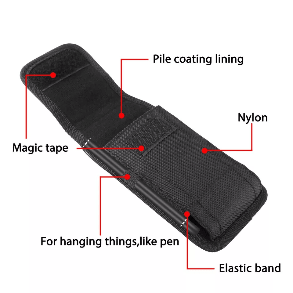 Durable Vertical Cell Phone Holster Pouch Wallet Case With Belt Clip Fits IPhone Samsung Outdoor Hi 5