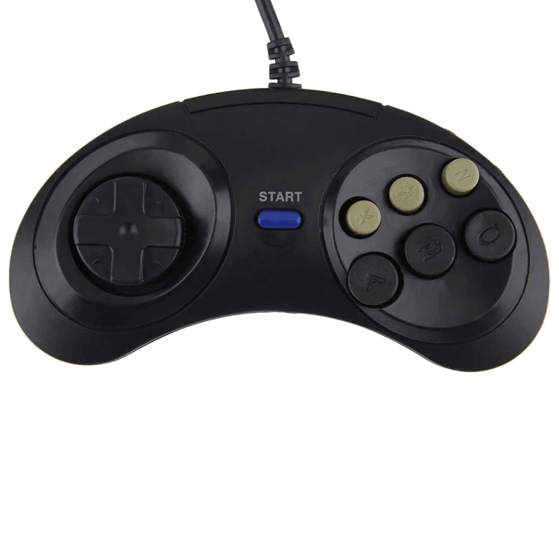 Old School Classic New Button Game Pad Controller For SEGA Genesis Black Button Replacement Control 2