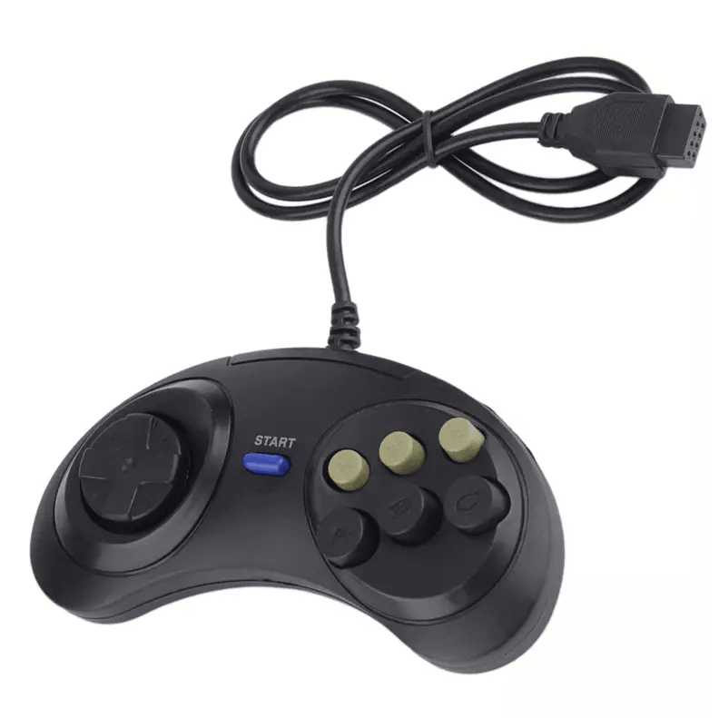 Old School Classic New Button Game Pad Controller For SEGA Genesis Black Button Replacement Control 5