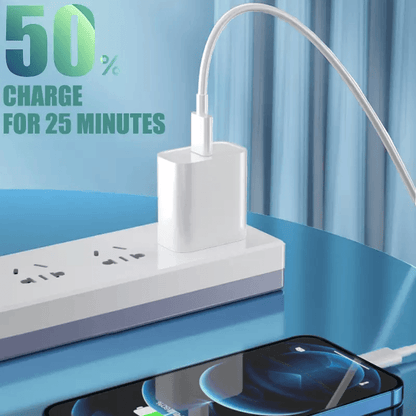 Super Fast Charger Type C For IPhone USBC 20W PD Wall Adapter With Cable Fast Char 2