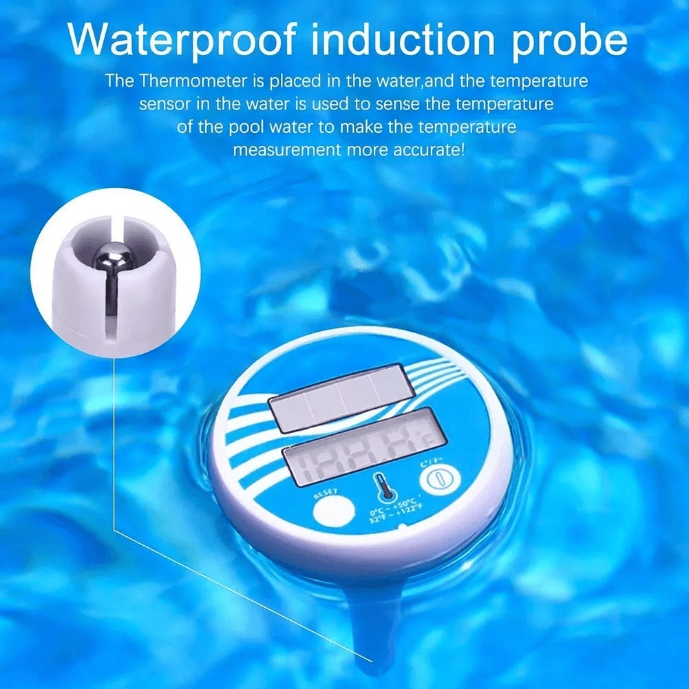 Digital Solar Powered Outdoor Floating Pool SPA Thermometer Waterproof Rainproof Hot Tub Pond Tempe 2