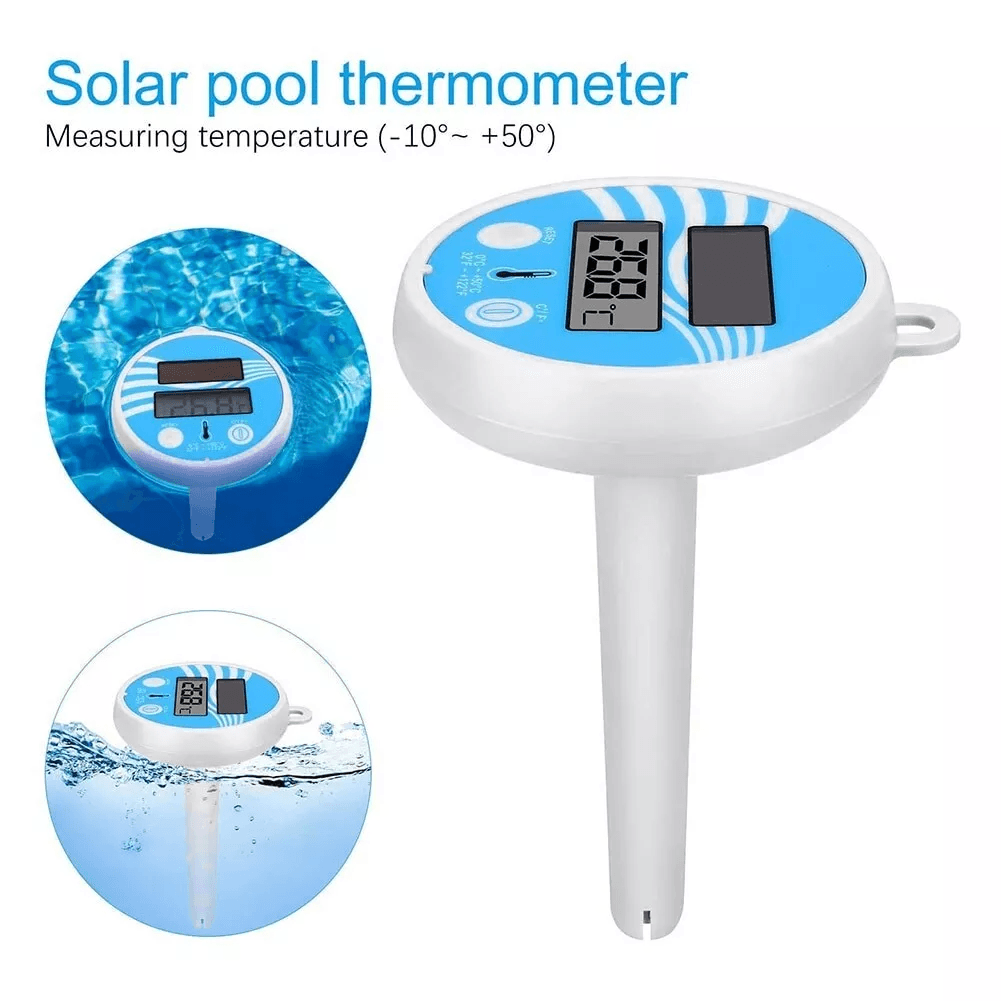 Digital Solar Powered Outdoor Floating Pool SPA Thermometer Waterproof Rainproof Hot Tub Pond Tempe 3