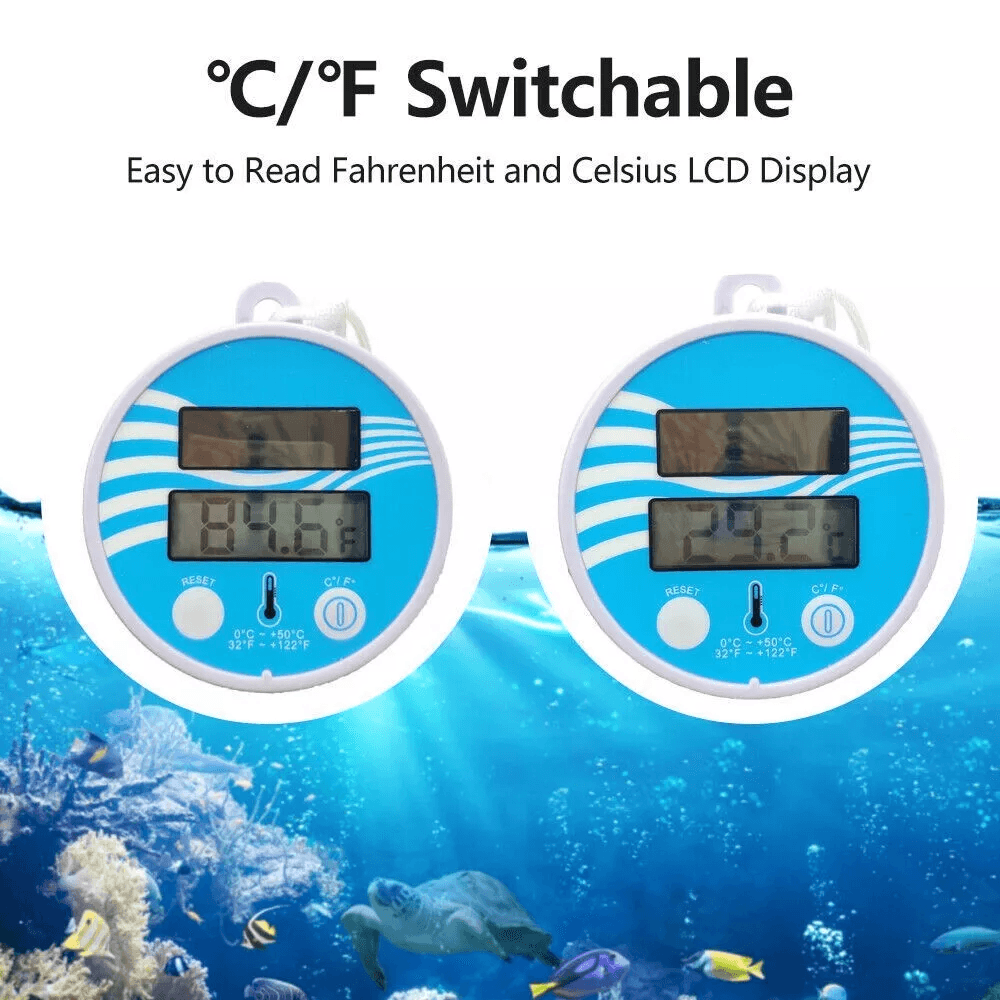 Digital Solar Powered Outdoor Floating Pool SPA Thermometer Waterproof Rainproof Hot Tub Pond Tempe 7