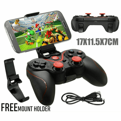 Wireless Bluetooth Mobile Controller Gamepad for iOS/Android Smartphones, Tablets, and PCs