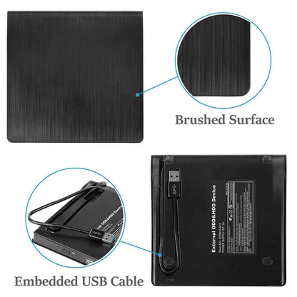 USB 30 Slim External CD DVD RW Drive Writer Burner Player Compatible With Laptop PC  Mac Portable   2