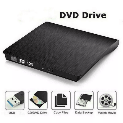 USB 30 Slim External CD DVD RW Drive Writer Burner Player Compatible With Laptop PC  Mac Portable   4